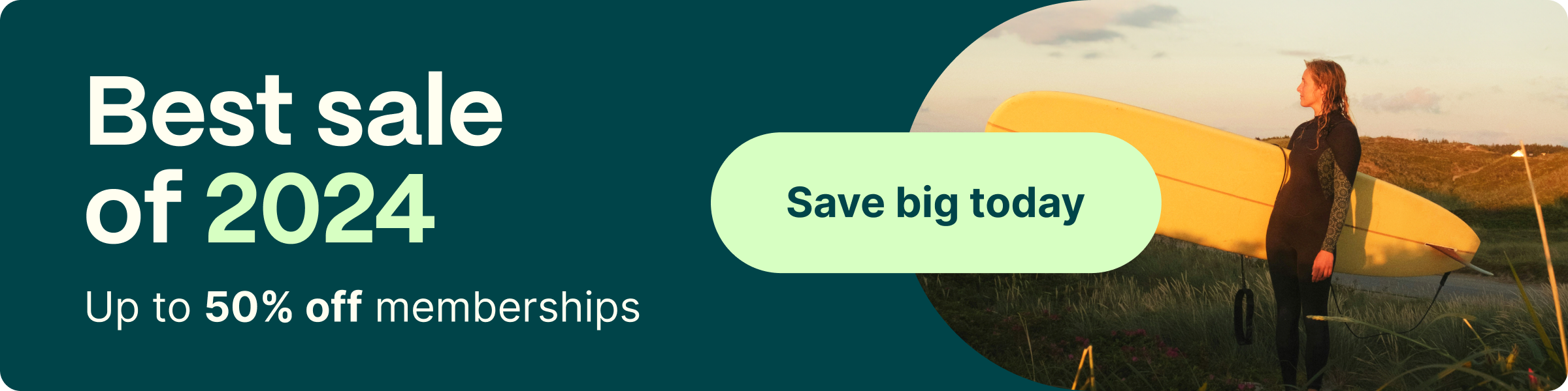 Best sale of 2024. Up to 50% off memberships. Save big today.