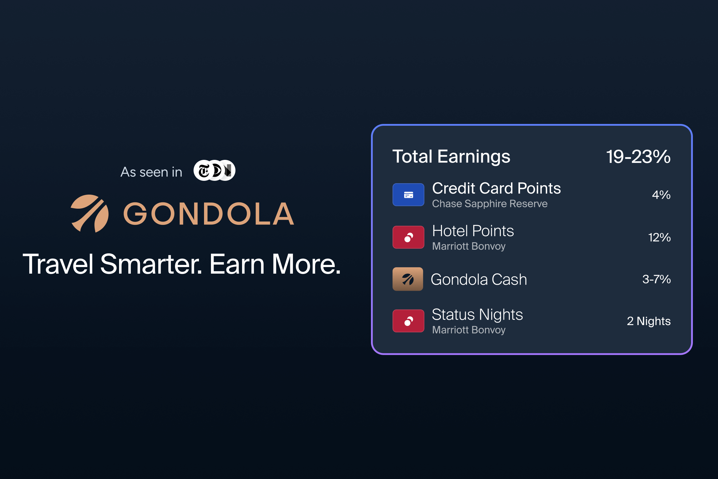 Gondola. Travel Smarter. Earn More.