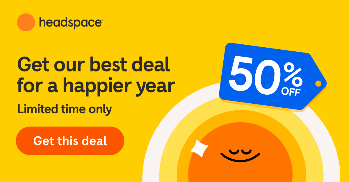 Get our best deal for a happier year. Limited time only. Get this deal. 50% off