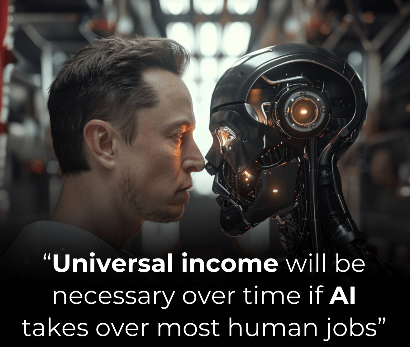Universal income will be necessary over time if AI take over most human jobs