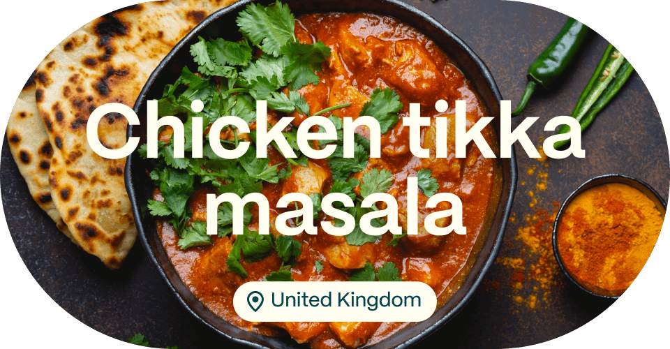 Chicken tikka masala, United Kingdom