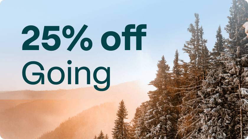 25% off Going