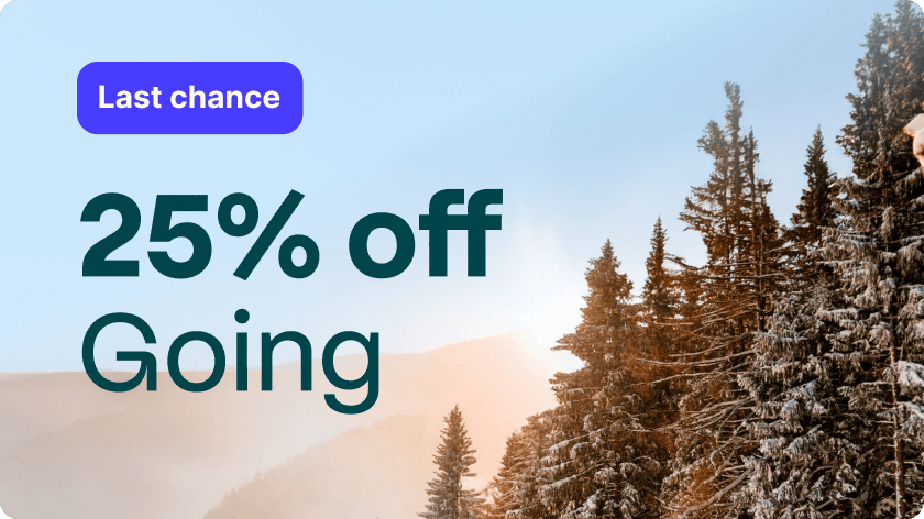 25% off Going